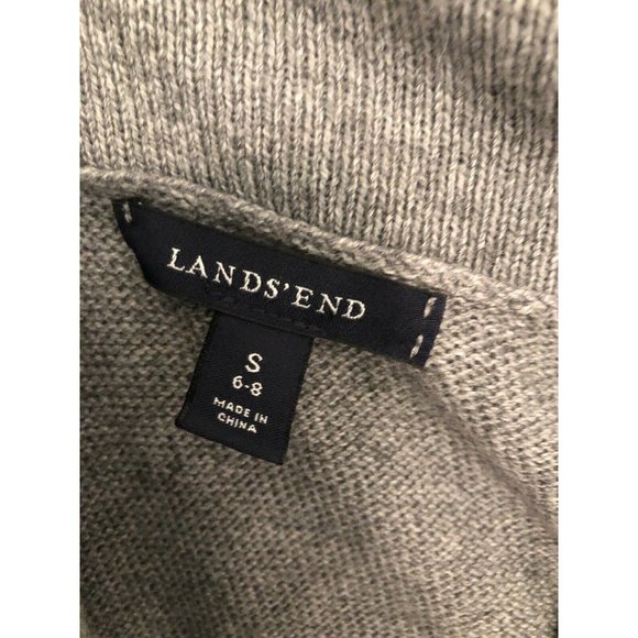 Lands' End Sweater Gray Shawl Collar Women's Small - Picture 5 of 6